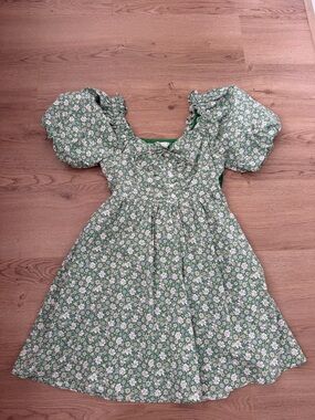 Tuckernuck Hyacinth House Green Floral Emmaline Mini Dress